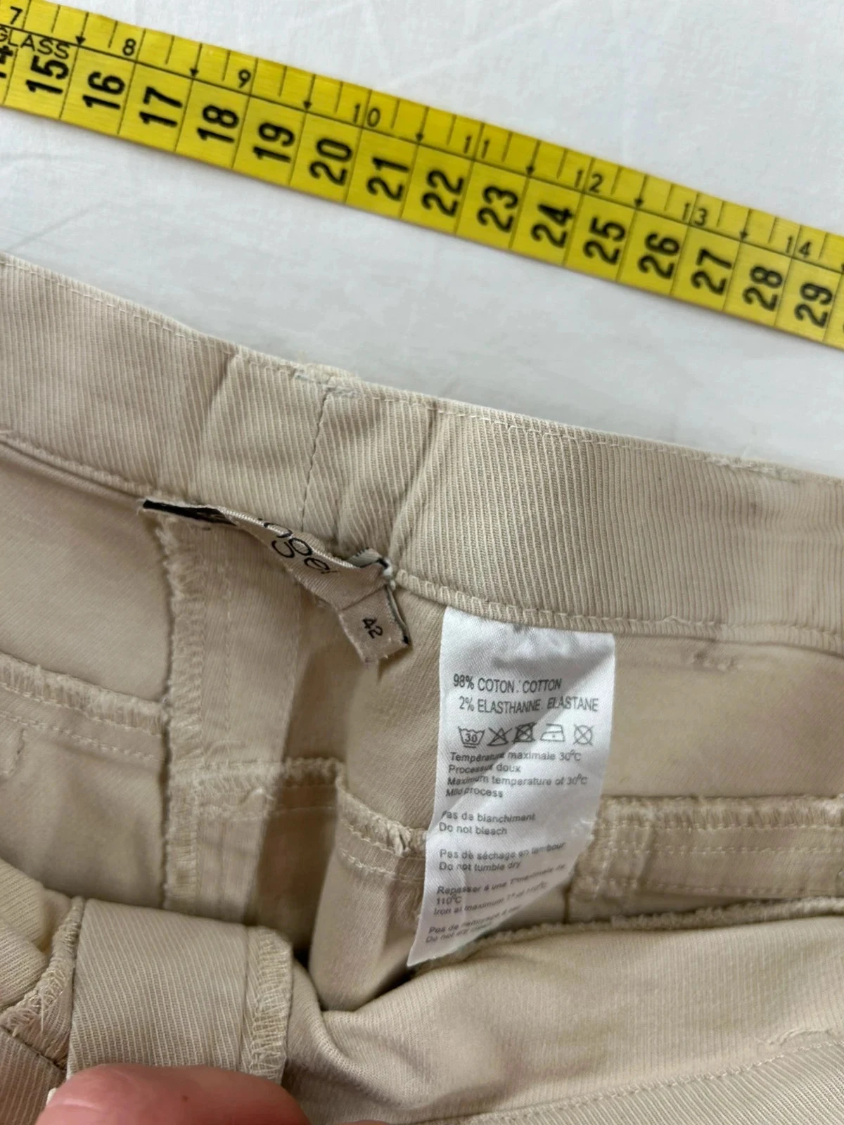 Beige crème rechte jeans lewinger – photo 10